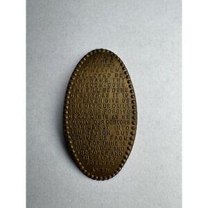 Elongated Christian Prayer Coin - Lord's Prayer "OUR FATHER‎ WHO ART IN..."